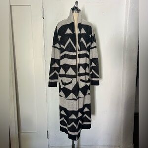 Tribal pattern robe jacket